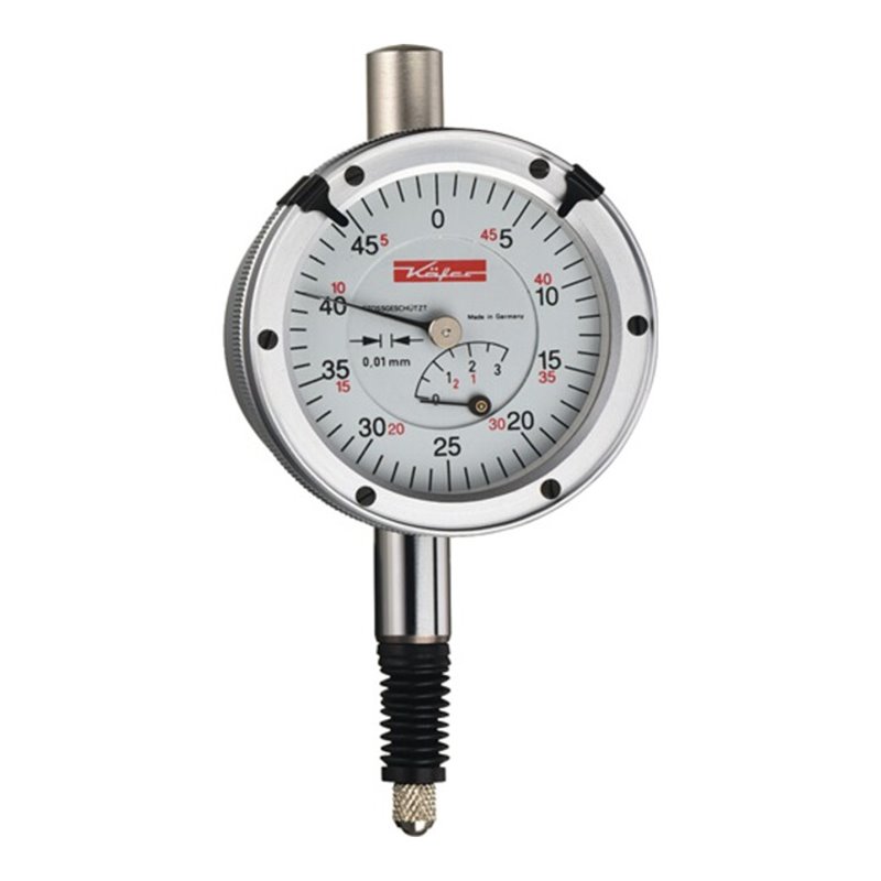 Messuhr KM4 SW 3mm Abl.0,01mm m.Stoßschutz m.Kal.KÄFER