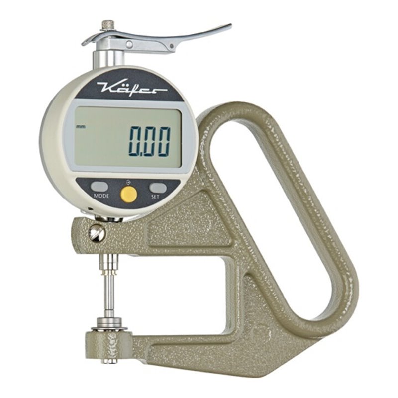 Dickenmessgerät JD 50 Messber.0-10mm Abl.0,01mm dig.fl.10cmm m.Kal.KÄFER