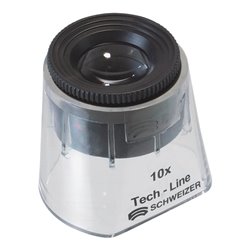 Schweizer Standlupe Tech-Line Vergr. 10x Fix Linsen-D.30mm