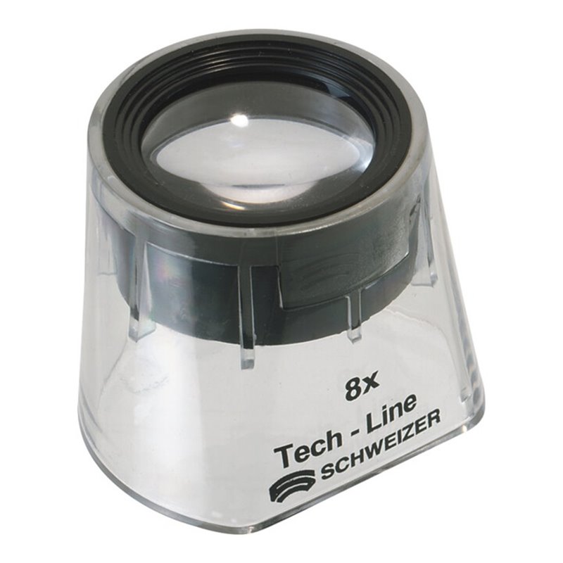 Schweizer Standlupe Tech-Line Vergr. 8x Fix Linsen-D.30mm