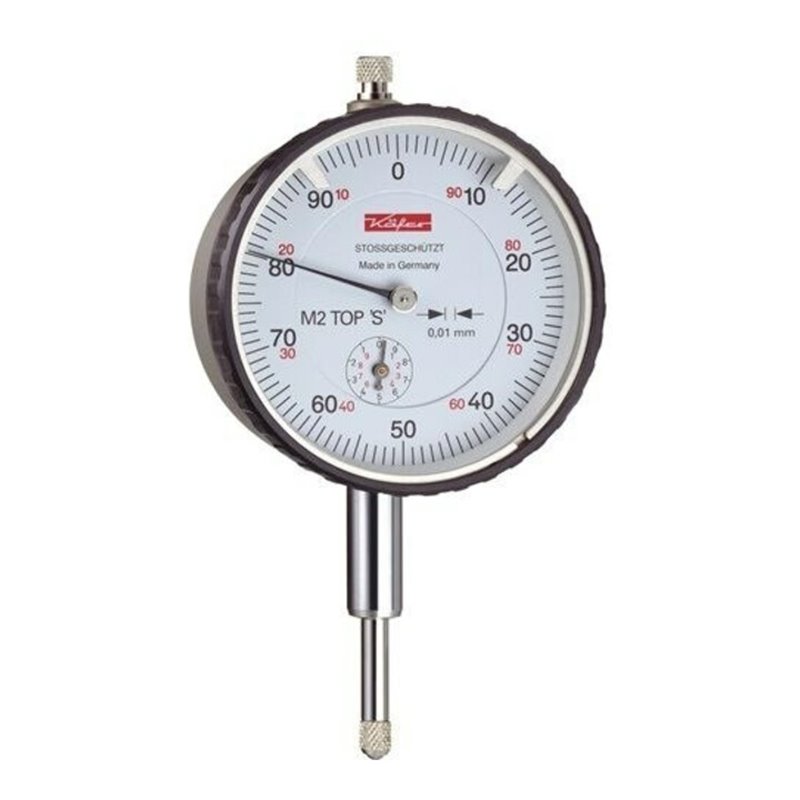 Messuhr M2 Top S 10mm Abl.0,01mm m.Stoßschutz KÄFER