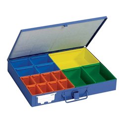 Dinzl Sortimentskasten B340xT240xH50mm 15 Fächer RAL 5007 brillantblau