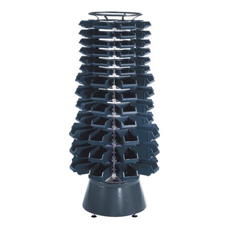 raaco Drehturm H.1600mm 104Sichtboxen Boxen 3Gr. m.Rollenlagern a.PP