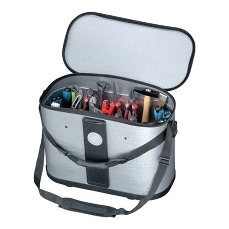 Werkzeugtasche B.500xT.255xH.360mm m. herausnehmb. Mittelwand Gr.XL silber