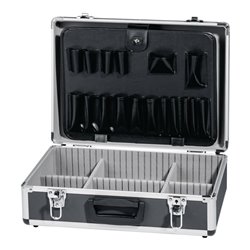 Werkzeugkoffer Alu, 450x330x150mm, schwarz abschließbar