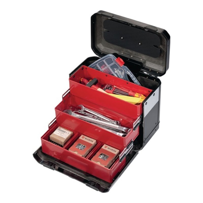 Werkzeugkoffer 230x140x300mm rollbar m.3-tlg. Schubladensatz Klappversion