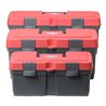 Hünersdorff Werkzeugkoffer ALPHA COMPACT aus PP grau/rot, 260x485x230 mm