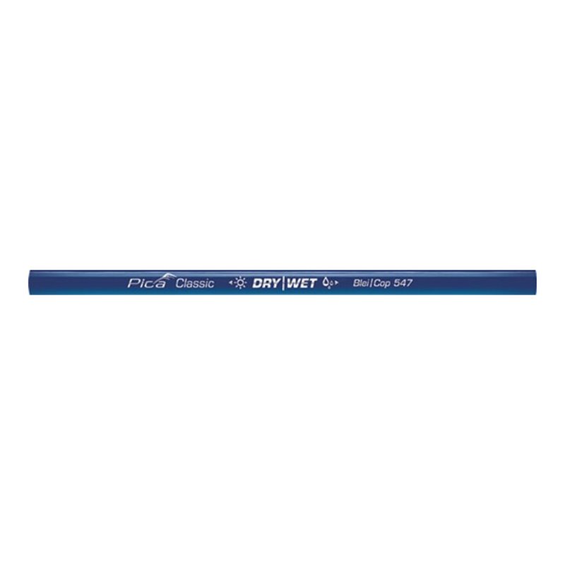 Pica Zimmermannsblei/Kopierstift 2/3 Blei-1/3 Kopierstift L.24cm ungespitzt oval blau