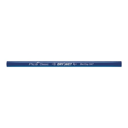 Pica Zimmermannsblei/Kopierstift 2/3 Blei-1/3 Kopierstift L.24cm ungespitzt oval blau