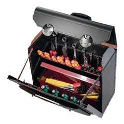 Werkzeugtasche B.450xT.200xH.340mm 29l Rindleder rollbar Alu-verstärkt CP-7Syst.