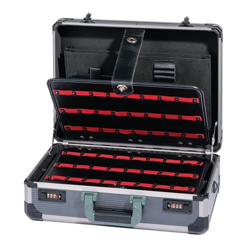 Werkzeugkoffer Alu, 460x340x165mm, 2 Werkzeugtafeln abschließbar