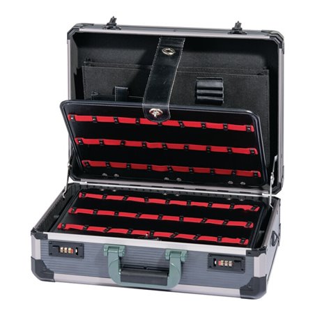 Werkzeugkoffer Alu, 460x340x165mm, 2 Werkzeugtafeln abschließbar