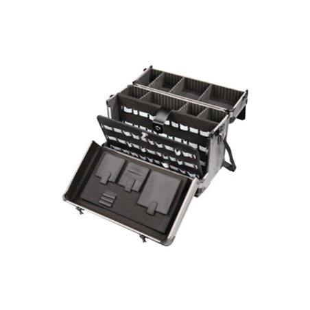 Werkzeugkoffer Alu, 490x245x355mm, mobil mit 2-teiligem Deckel, abschließbar