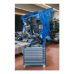 HAZET Werkstattwagen Assistent 179XL-6 Schubladen flach: 3 x 80 x 694 x 398 mm Schubladen hoch: 3 x 165 x 694 x 398 mm