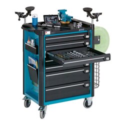 HAZET Werkstattwagen Assistent 179-8 Schubladen flach: 7 x 80 x 527 x 398 mm Schubladen hoch: 1 x 165 x 527 x 398 mm