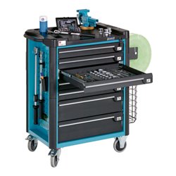 HAZET Werkstattwagen Assistent 179-8 Schubladen flach: 7 x 80 x 527 x 398 mm Schubladen hoch: 1 x 165 x 527 x 398 mm