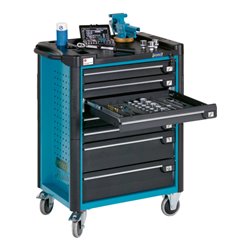 HAZET Werkstattwagen Assistent 179-8 Schubladen flach: 7 x 80 x 527 x 398 mm Schubladen hoch: 1 x 165 x 527 x 398 mm