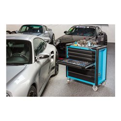 HAZET Werkstattwagen Assistent 179XL-7 Schubladen flach: 5 x 80 x 694 x 398 mm Schubladen hoch: 2 x 165 x 694 x 398 mm