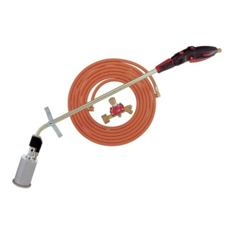 AnwärmbrennerSet LomatPiezo m.Piezoz. Regler, Bruchsicher., Skala,HDSchlauch/5m