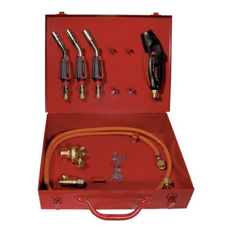 Hart-/Weichlötgarnitur Lomat PIEZO-3 im Stahlbl.-Koffer 8-tlg.Propan GCE RHÖNA