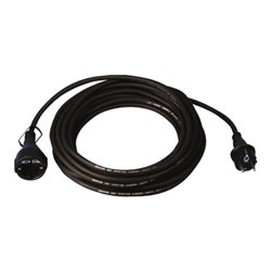 Schutzkontaktverlängerung 16 A 250 V 25m H05RR-F 3x1,5 mm² schwarz