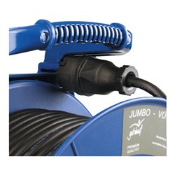 Kabeltrommel 25m H07RN-F 3x1,5 mm² 4 Schutzkon.steckd.Vollkunststoff IP54 JUMBO