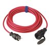 Schutzkontaktverlängerung 16 A 250 V 10m H07RN-F 3x1,5 mm² rot IP44