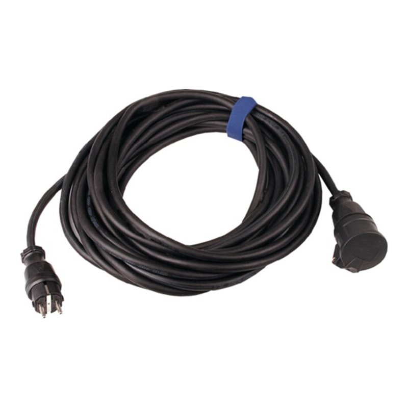 Schutzkontaktverlängerung 16 A 250 V 5m H07RN-F 3x2,5 mm² schwarz IP44
