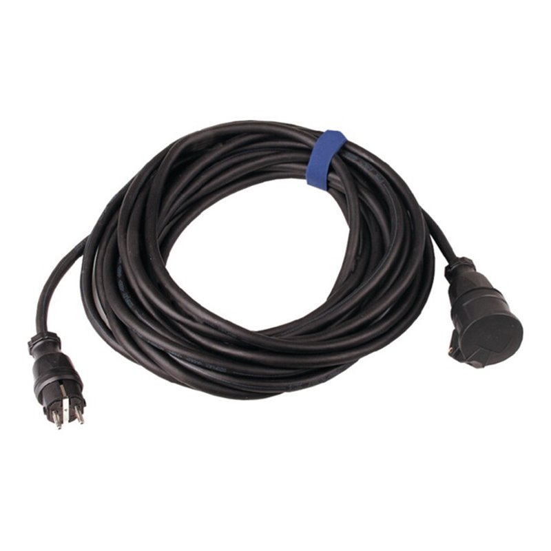 Gummiverlängerungskabel schwarz 10m IP44 für innen und außen