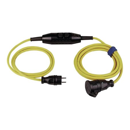 Schutzkontaktverlängerung 16 A 230 V 4,5m H07RN-F 3x1,5 mm² gelb