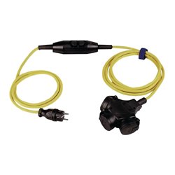 Schutzkontaktverlängerung 16 A 230 V 4,5m H07RN-F 3x1,5 mm² gelb IP44