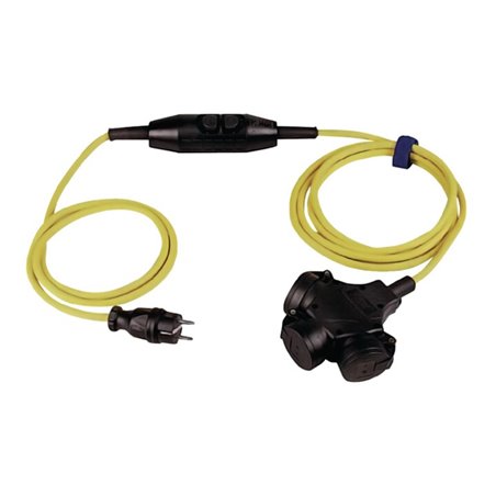 Schutzkontaktverlängerung 16 A 230 V 4,5m H07RN-F 3x1,5 mm² gelb IP44