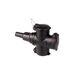 Hängekupplung 10-16 A 250 V schwarz IP44 Vollgummi,3-fach,m.Klappdeckel