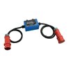 Stromzähler m. CEE_Stecker/ CEE-Kupplung 400 V 16 A 2 x 1,5 m Kabel 5x2,5 IP44