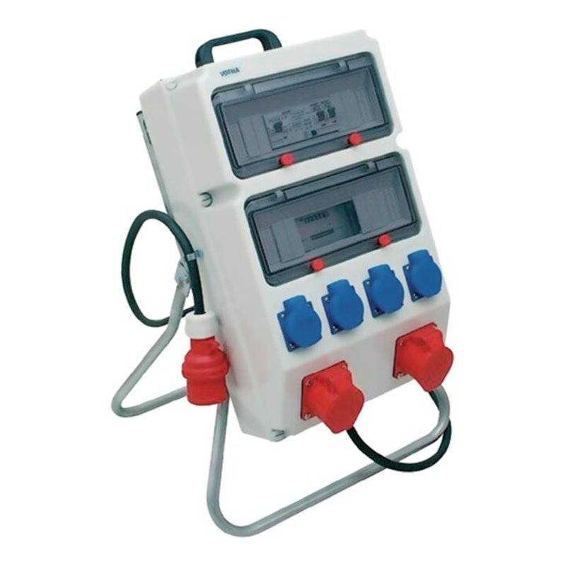 Kunststoffstandstromverteiler CEE-32 A,5-polig 1xCEE 32 A,2xCEE 16 A,4x230V