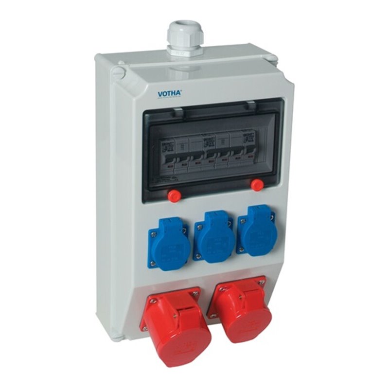 Wandstromverteiler Ku 2xCEE 16A 400Veckdosen 230V VOTHA 2Sicherungen