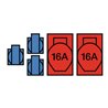 Wandstromverteiler Ku 2xCEE 16A 400Veckdosen 230V VOTHA 2Sicherungen