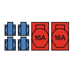 Wandstromverteiler Ku mFI 40A 2xCEE 16A 400V 4Steckdosen