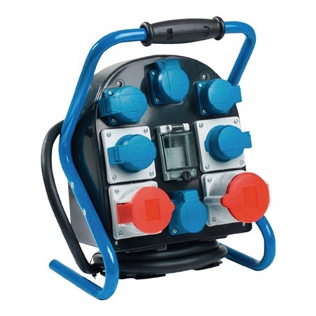 Standstromverteiler CEE-32 A,5-polig 1xCEE 32 A,1xCEE 16 A,6x230V