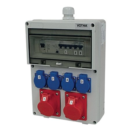 Wandstromverteiler Ku. m.FI 40A 1xCEE 32A/1xCEE 16A/400V