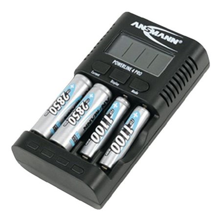 Akkuladegerät Powerline 4 Zero Watt f.1-4 Akkus Mignon AA oder Micro AAA Ansmann