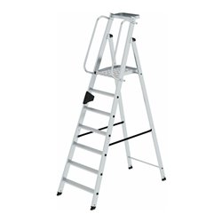 MUNK Aluminium-Stufenstehleiter einseitig begehbar