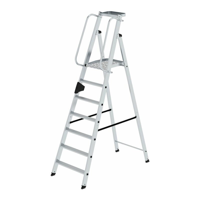 MUNK Aluminium-Stufenstehleiter einseitig begehbar