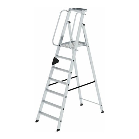 MUNK Aluminium-Stufenstehleiter einseitig begehbar