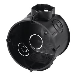 Unterputzschalterdose T.61mm D.60mm IP20 m.4KT-Tunnelstutzen schwarz