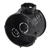 Unterputzschalterdose T.61mm D.60mm IP20 m.4KT-Tunnelstutzen schwarz