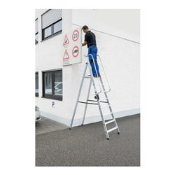 MUNK Aluminium-Stufenstehleiter einseitig begehbar