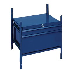 Schubladenelement LOGS 100 H520xB540xT390mm 2 Schubl.abschl.blau RAL 5022 LOGS