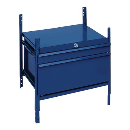 Schubladenelement LOGS 100 H520xB540xT390mm 2 Schubl.abschl.blau RAL 5022 LOGS