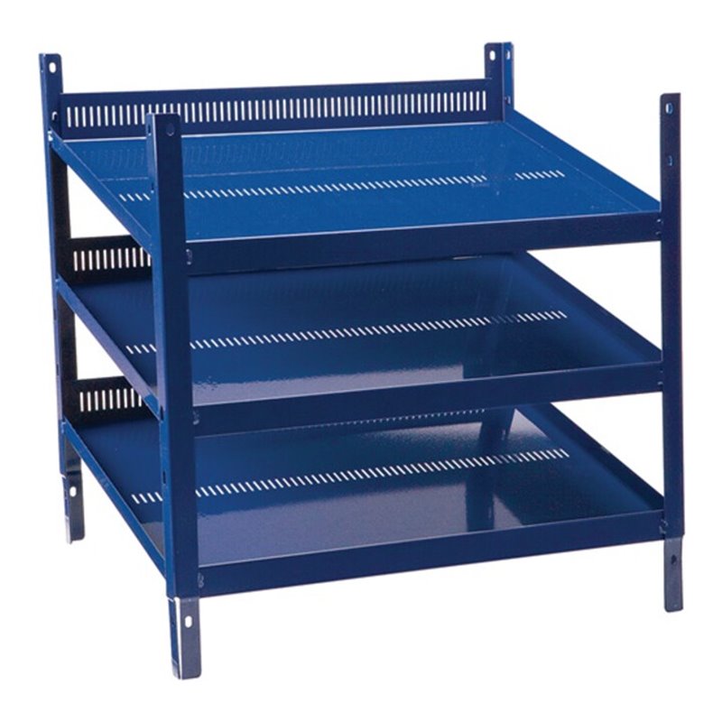 Regalelement LOGS 20 H520xB540xT390mm blau RAL 5022 m.Rasterstanzung 3 Fbd.LOGS